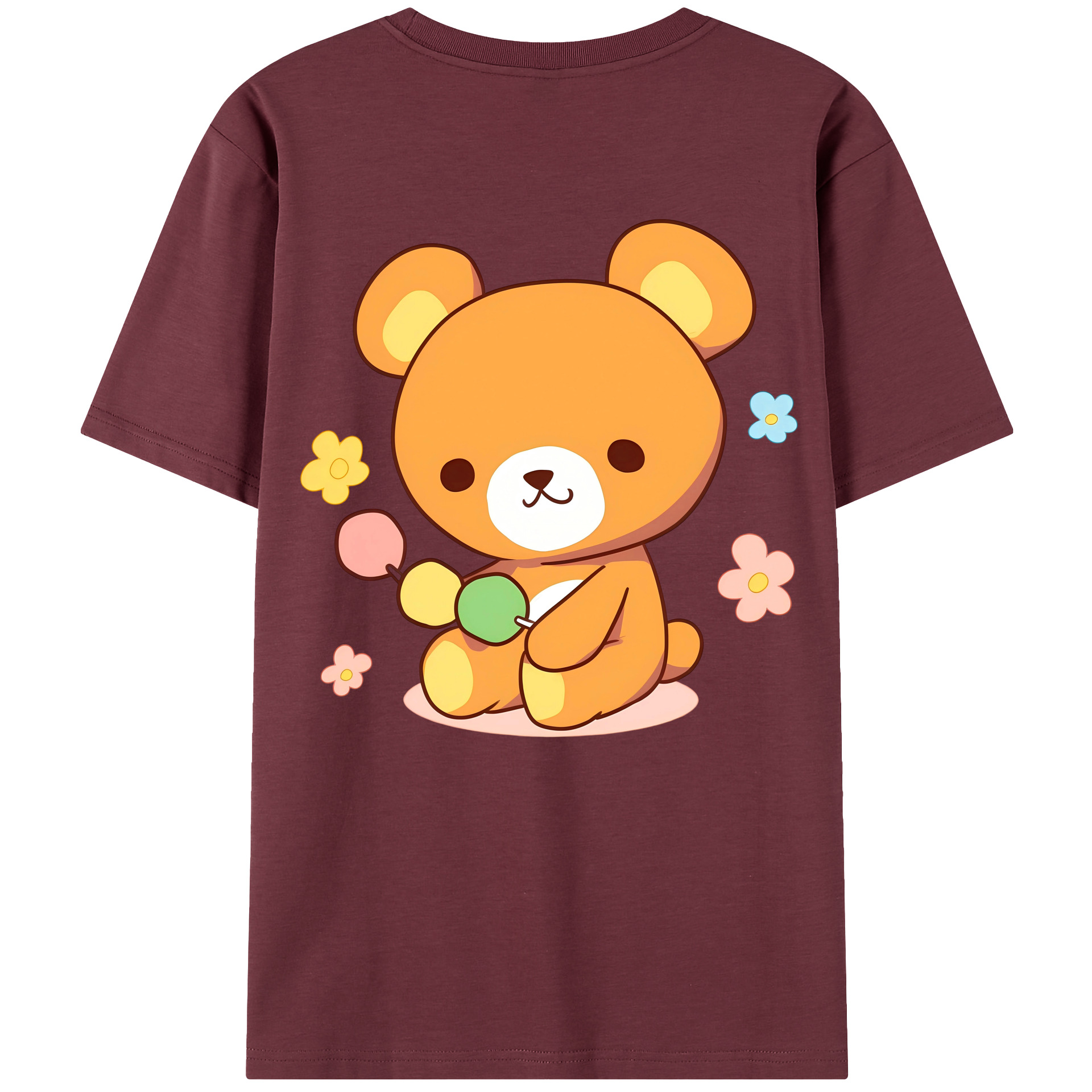 （画像用） リラックマ リラックマ キイロイトリ Rilakkuma Korilakkuma Kiiroitori 綿100％半袖Tシャツ（背面プリント）